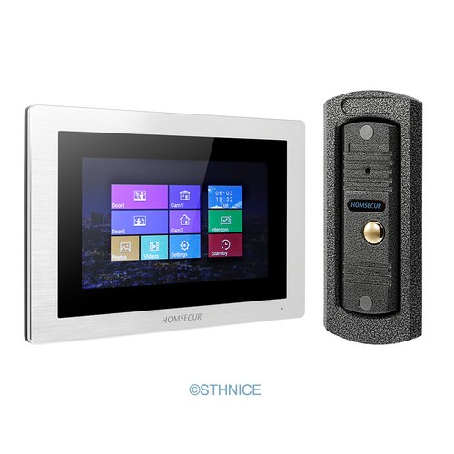 HOMSECUR 7" Kit Interphone Vidéo Appel Entrée Menu Français Pour Sécurité Maison - Bild 1 von 9