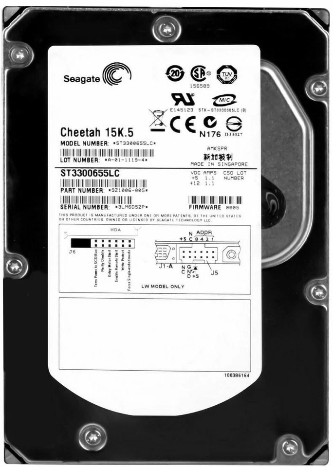 Disco Rigido Seagate Cheetah ST3300655LC 300GB 15000RPM SCSI 80-PIN 3.5" - Image 3 of 3
