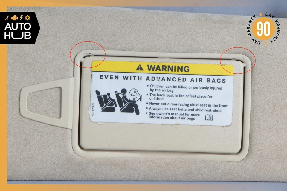 06-11 Mercedes W219 CLS55 AMG Parasol delantero derecho Parasol Gamuza OEM Foto 2 de 4