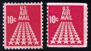 US 1968 Air Mail Stamps, Runway of Stars, Unused, Used, Coil, Scott C72, C73