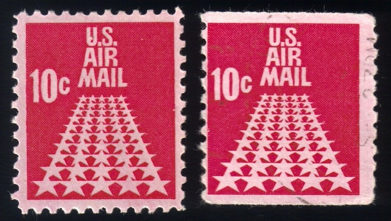 US 1968 Air Mail Stamps, Runway of Stars, Unused, Used, Coil, Scott C72, C73