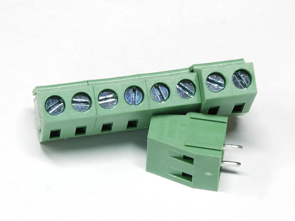 5-50pcs KF128-2P PCB Mount Terminal Block - 2 Pin 5MM Pitch Screw Terminal - Image 3 of 4