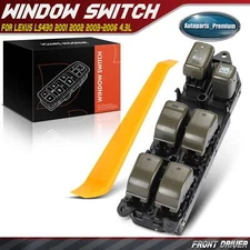 Front Driver LH Power Window Switch for Lexus LS430 2001 2002 2003-2006 V8 4.3L