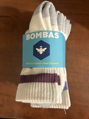 Bombas Vintage Style Stripe Calf Socks (Jungle Blue Mix) 4 Pack Size L