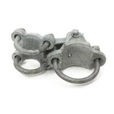 Chain Link 3" 2 7/8" OD Adjustable 180 Offset  Industrial Gate Hinge (2 Pack)