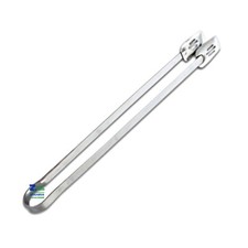 SCARONI PINZA MOLLA CROMATA 45 Cm PER CUCINA BARBECUE BRACE CARNE PESCE ARROSTO