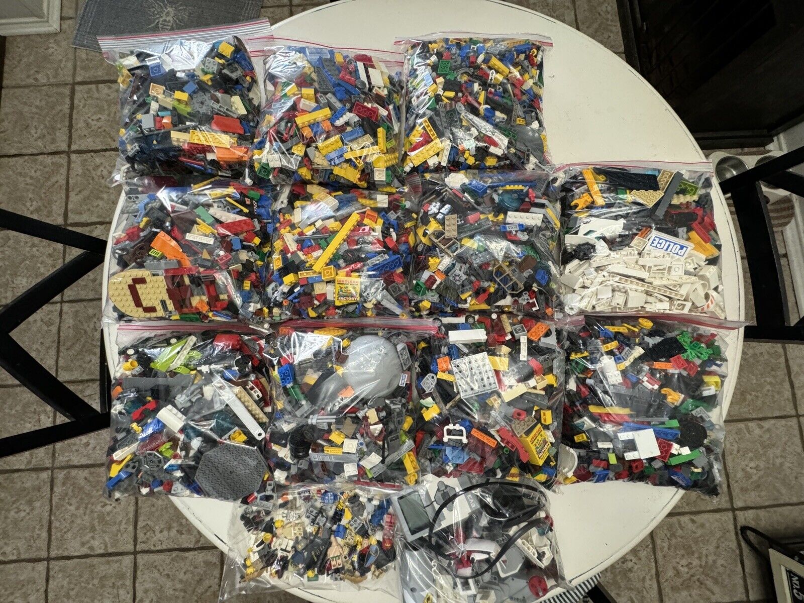 11 Gallon Bags Of Legos. Mini Figures And Ev3. Mixed Star Wars, City, Batman,etc