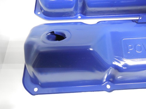PAIR 1970 1971 FORD 351C 4V POWER BY FORD VALVE COVERS W/ DRIPPERS cover - Picture 3 of 10