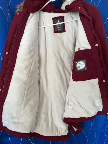 Ultimate Girls Parka Jacket, Color Red Wine, Size 14/16 - Picture 10 of 13