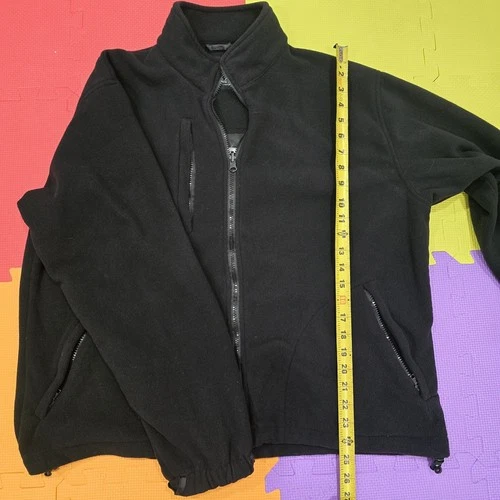 Radwear by Radians Black Fleece Jacket Men's Size M Full Zip Workwear Soft Shell - product listing photo