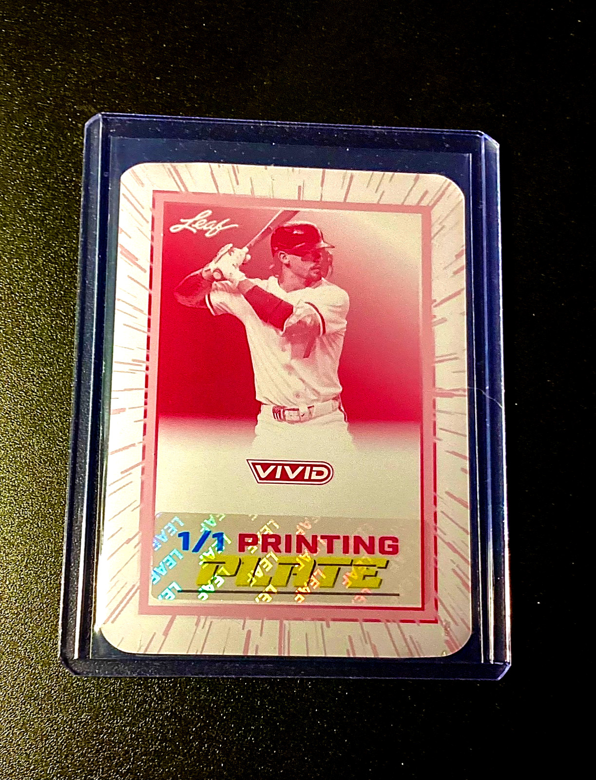 Bobby Witt Jr 1/1 2024 Leaf Vivid Print Plate 1 of 1 Kansas City Royals Rare SP