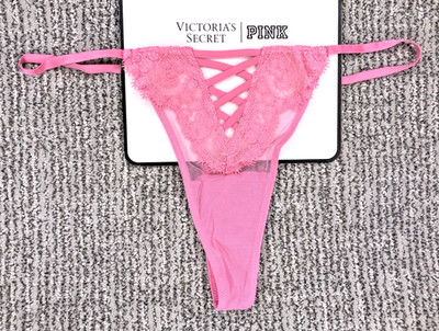 Victoria's Secret Dream Angels NWT Medium Pink Boho Embroider Thong Panty Sexy