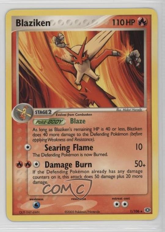Blaziken Pokemon EX Emerald #1 2005