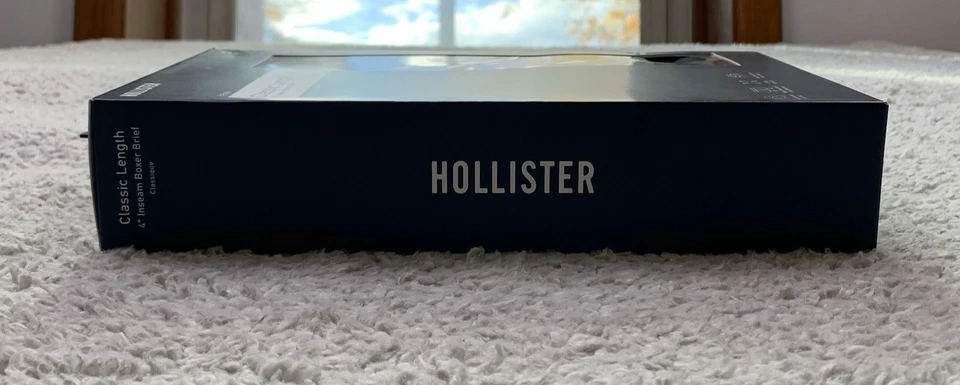 Cuecas boxer Hollister comprimento clássico costura interna 4 "tamanho pequeno pacote com 5 novas em folha - Imagem 3 de 4