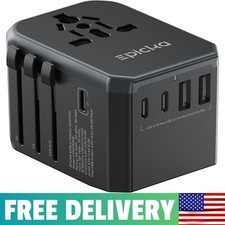 Universal Travel Adapter With 1AC/3 USB-C/2 USB-A Ports