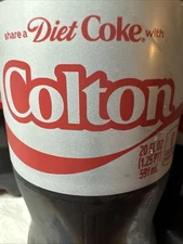 Share A Coke with Colton 2025 Personalized Gift Coca Cola Bottle 20oz Diet Coke