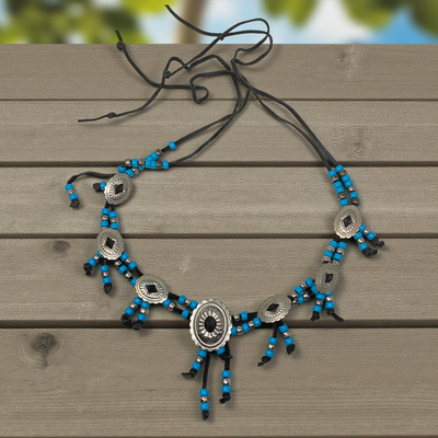 Vintage Artisan Made Southwestern Concho & Beaded Leather 