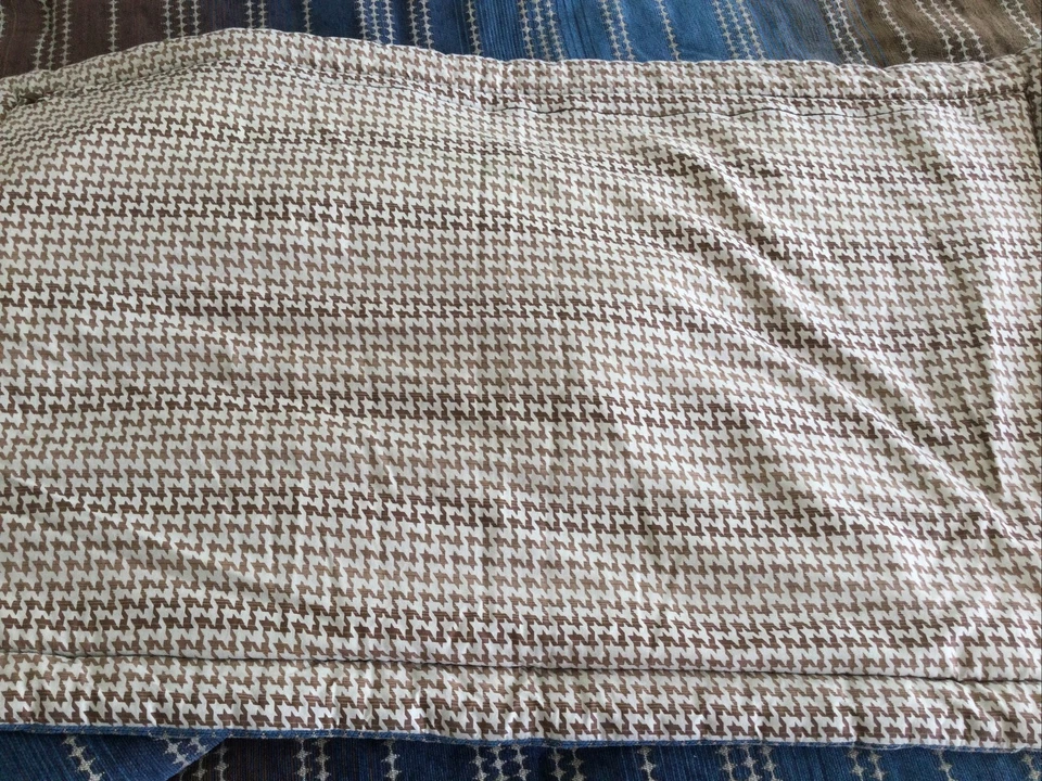 Juego de edredón Croscill King texturas a rayas suroeste tono azul marrón 2 fundas Foto 4 de 4