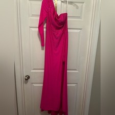 Asymmetrical Pink One-Shoulder Gown