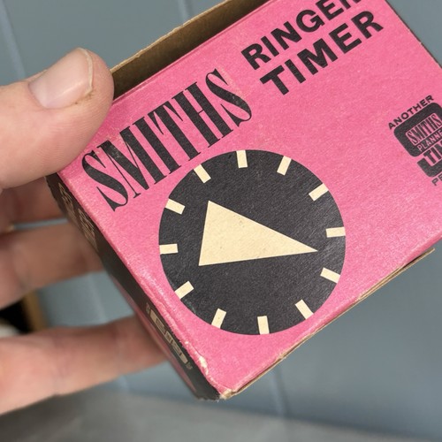SMITHS Clockwork 7cm Portable Ringer Timer Red & Cream Original Box 1968 - Picture 13 of 13