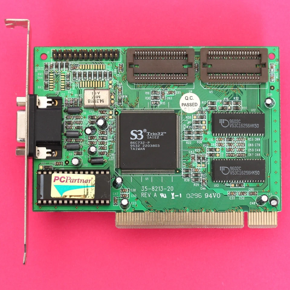 PC Partner S3 ViRGE 325 86C325 PCI 1MB VGA Video Graphics Display Card - Image 2 of 4