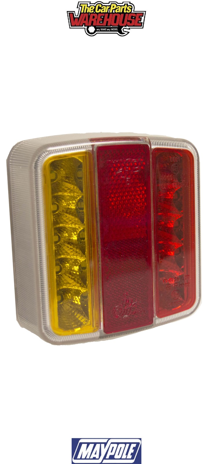 Maypole 8893B 12V LED Square Combination Lamp