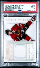 2013 NATIONAL TREASURES BASE NUMBERS PATCH #44 JONATHAN TOEWS 3/19 PSA 9