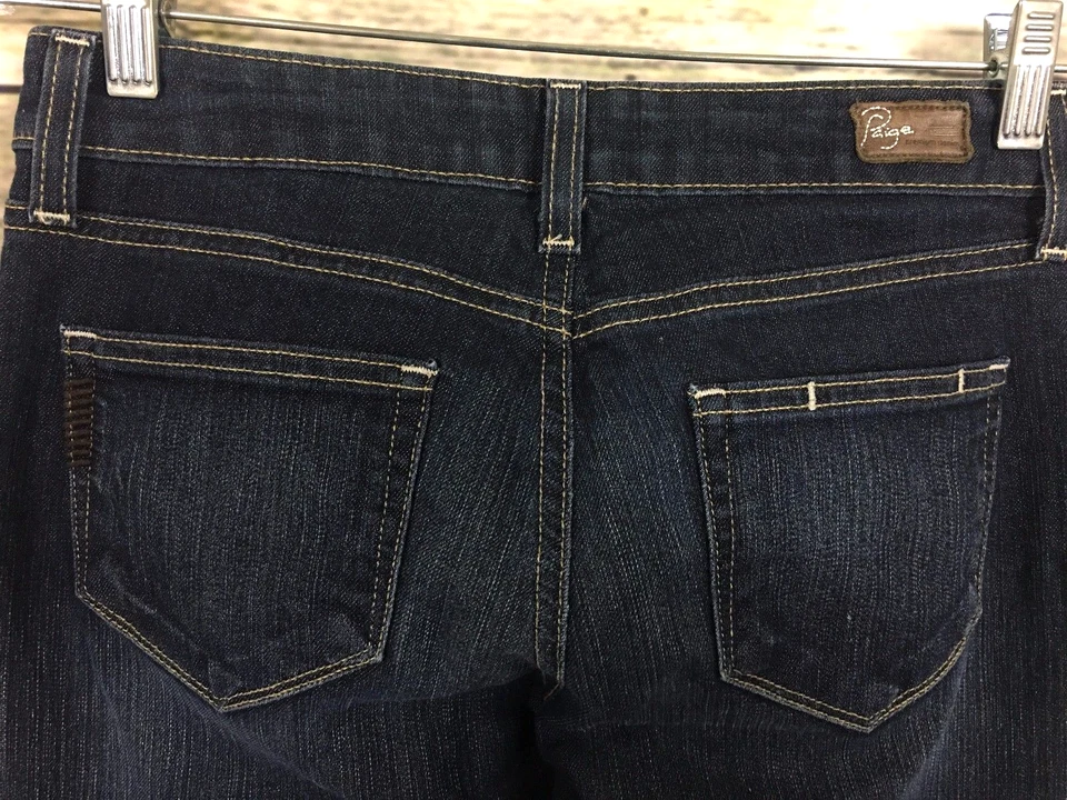 Vintage PAGE Canyon Boot Cut Women's 26 Low Rise Blue Dark Wash 34" Long USA - Image 3 of 4