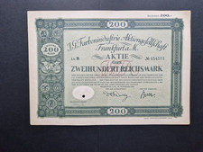 I. G.  Farbenindustrie AG  200 RM 1925 Frankfurt am Main #454511
