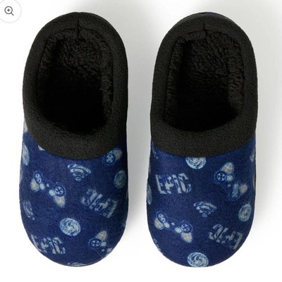 Cuddl Duds Boys Printed Epic Gamer Fleece Clog Slipper NEW M (3-4)