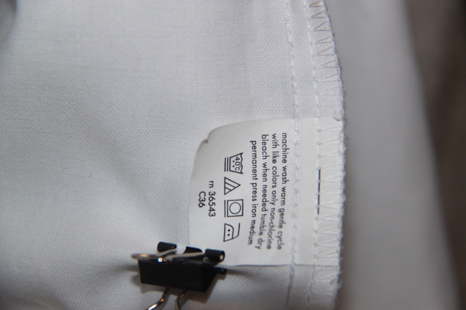 Van Heusen Lux Sateen Wrinkle Free L/S White Dress Shirt 17 1/2  - 35/36 Tall thumbnail 4