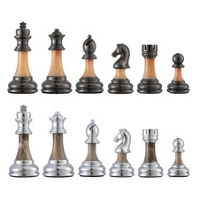 Series Metal  Acrylic Chess Set with 3.5 in. King   Premium Weighted Ches