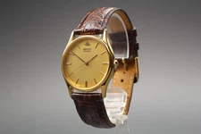 Vintage 1995 [N MINT] SEIKO Galaxy V701-7020 Gold Tone Quartz Men's Watch JAPAN