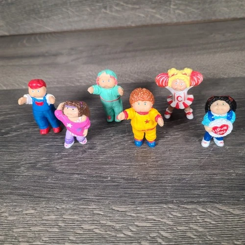 Vintage 1984 Lot of 6 Cabbage Patch Kids 2.5' PVC Mini Dolls
