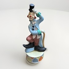 Vintage Wind Up Musical Clown Hand Painted