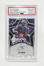 2024 Panini Phoenix Zay Flowers Rising Star Rookie Patch Auto 1/3 PSA 8/10 RC