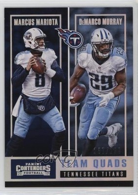 2017 Contenders Team Quads Silver /199 Corey Davis DeMarco Murray Rookie RC 0q3