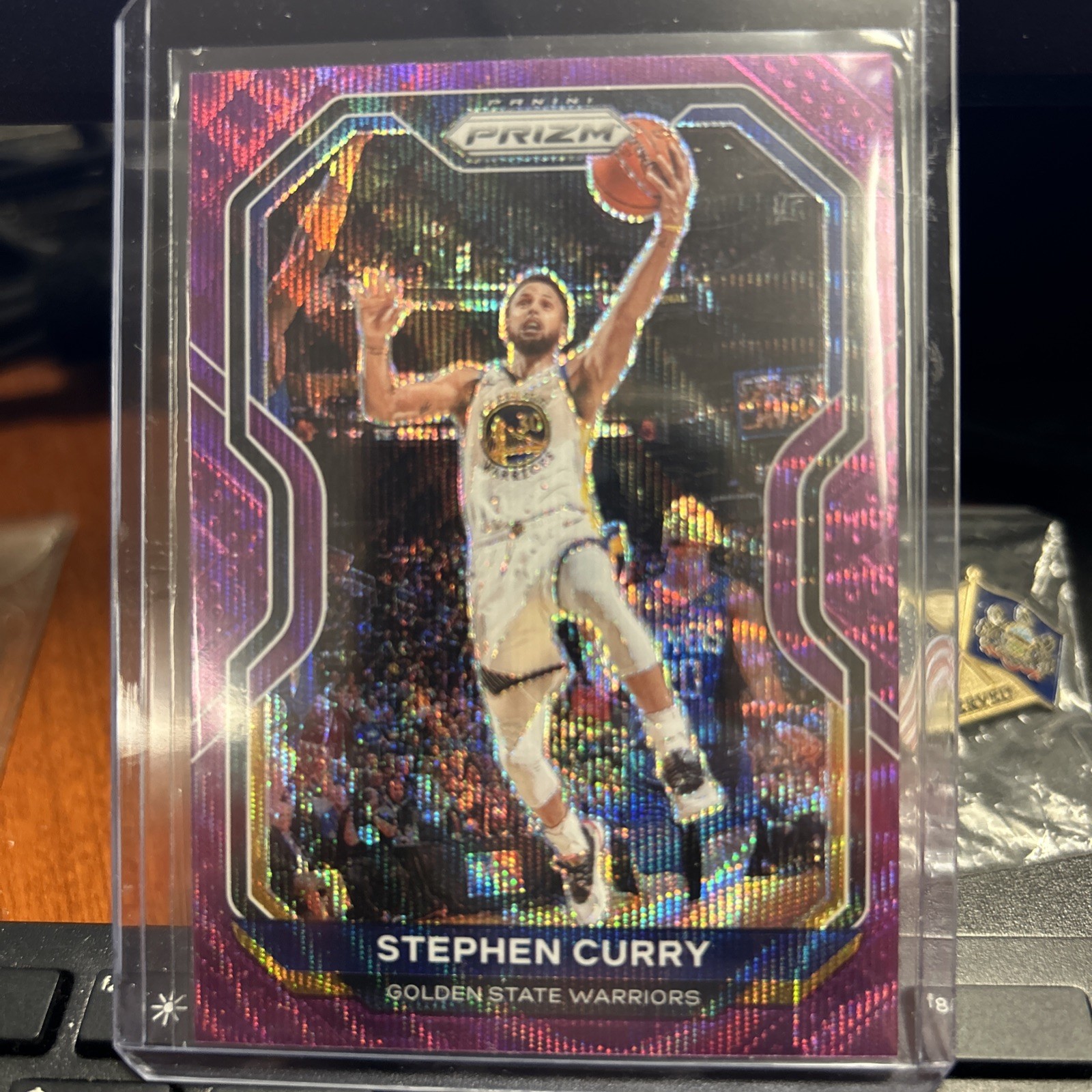2020-21 Panini Prizm #159 Stephen Curry Purple Wave Prizm