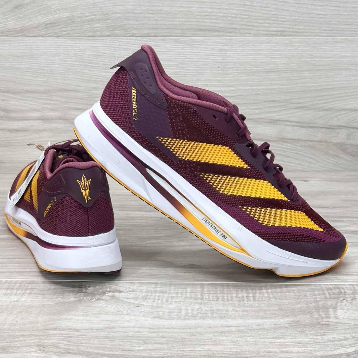 adidas Men 10.5 Adizero SL2 Red Arizona State University Sun
