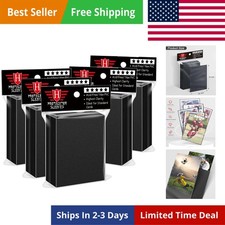 500 Pcs Black Card Sleeves Toploaders for Trading Card, Soft Penny Card Sleev...