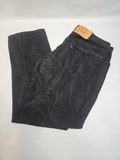 Vintage 1997 Levi's 501-0660 Black Fade Denim Jeans Made in USA 42x32