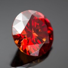 3 Ct Lab Grown Diamond Round Cut Certified CVD Red Color Loose VVS1 Clarity