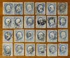 Vintage US Stamp #206 Franklin Bank Note - Lot Of 24 Fine+ Used -  CV $25.20
