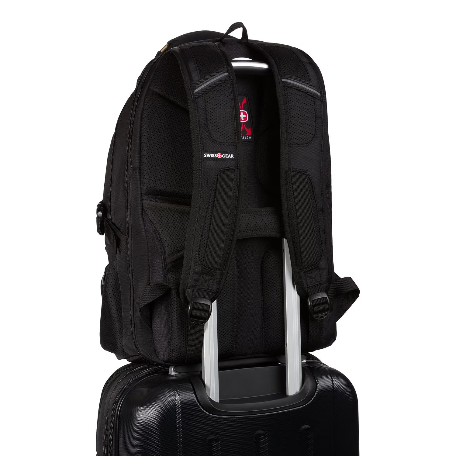 SWISS GEAR Swissgear 3760 ScanSmart Laptop Backpack Black Durable Fabric
