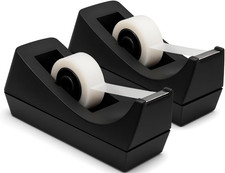 Desktop Tape Dispenser - Non-Skid Base - Weighted Tape Roll Dispenser - Perfect