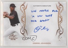 2018 Leaf Trinity Signatures Osiris Johnson #A-OJ1 Auto 0c6