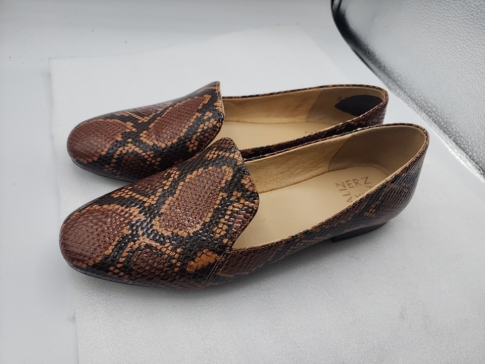 Naturalizer Python Snakeskin Print Flats, Leather… - image 2
