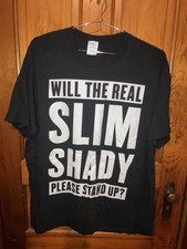 MENS T Shirt WILL THE REAL SLIM SHADY PLEASE STAND UP T-SHIRT XL