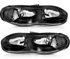 Headlight Assembly For Chevy Camaro 1998-2002 Black Housing Clear Lens 16525313