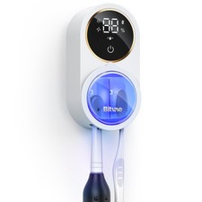 Upgraded Tooth Brush Holder for Bathroom 2.0, Sensing Toothbrush Cleaner, Wal...